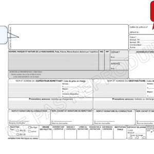 CMR ( lettre de voiture)
